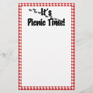Es ist Picnic Time! Rotes Tischtuch mit Anten Briefpapier