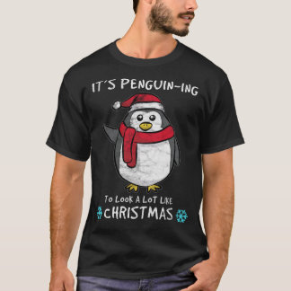Es ist Pinguin-ing Weihnachten T-Shirt
