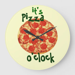Es ist Pizza O'clock Clock Große Wanduhr