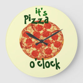 Es ist Pizza O'clock Clock Große Wanduhr