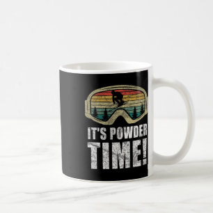 Es ist Pulverzeit Lustiges Skifahren Schnee Freest Kaffeetasse