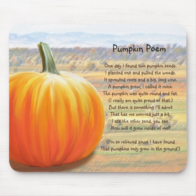 Es ist Pumpkin Time - Pumpkin Gedicht Mousepad (Vorne)