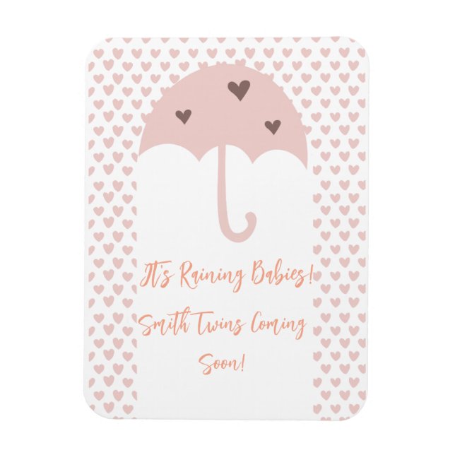 Es ist "Rain Twin Pregnancy Magnet" Magnet (Vertikal)