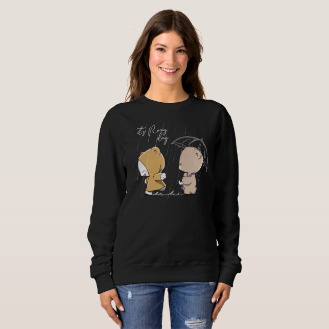 Es ist regnerisch | Frauen Sweatshirt (Vorne ganz)