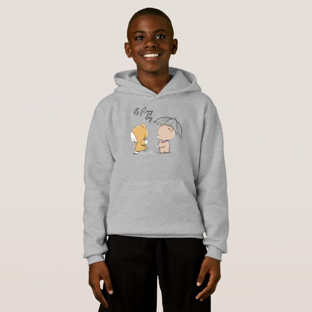 Es ist regnerisch | Kinder Hoodie (Vorne ganz)