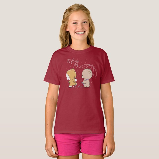Es ist regnerisch | Kinder T-Shirt (Vorne ganz)