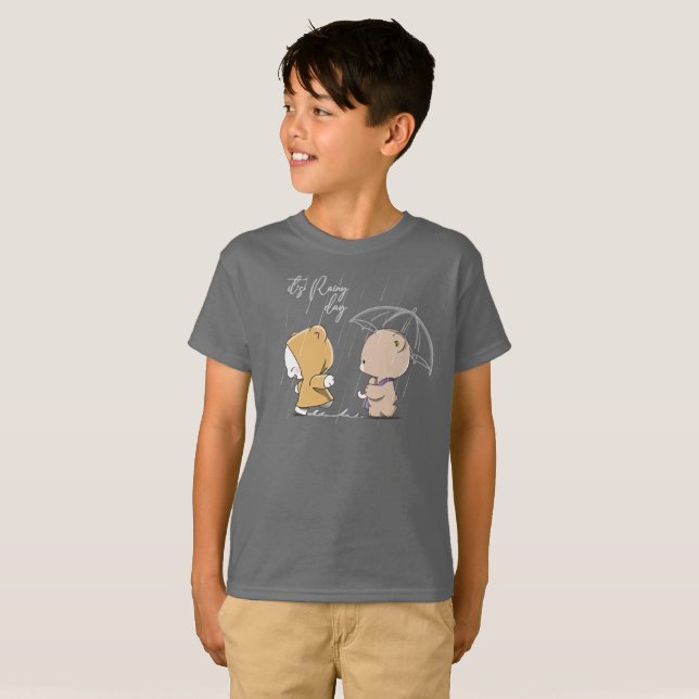 Es ist regnerisch | Kinder T-Shirt (Vorne ganz)