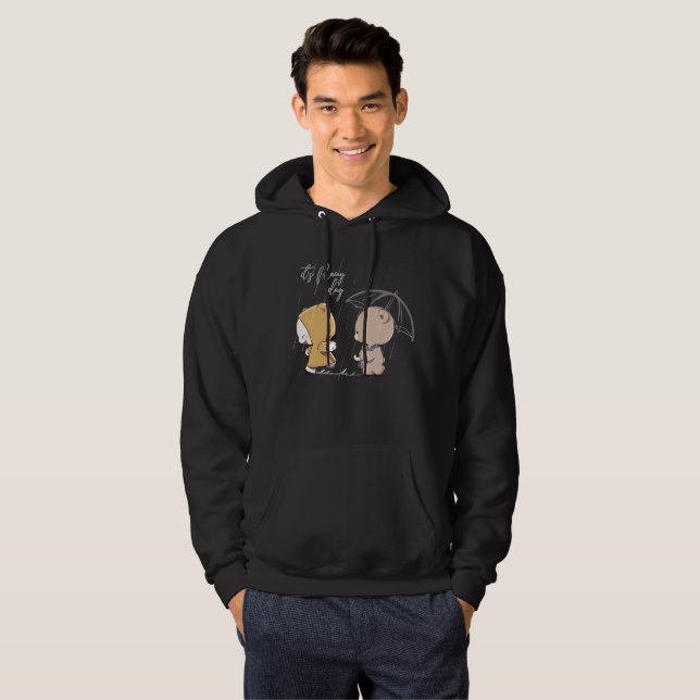 Es ist regnerisch | Männerhoodie Hoodie (Vorne ganz)