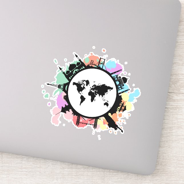 Es ist Reisezeit Aufkleber (Detail)