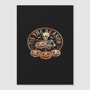 Es ist Saison Schneemobil Rot Kariert Magnetkarte