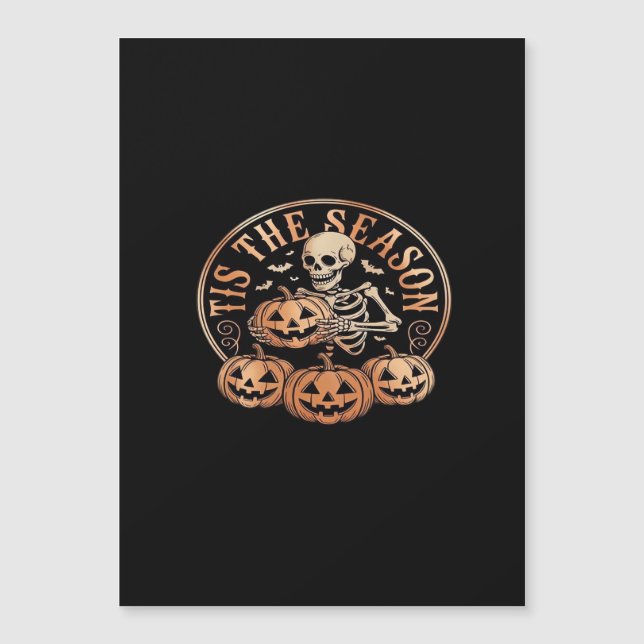 Es ist Saison Schneemobil Rot Kariert Magnetkarte (Vorderseite)