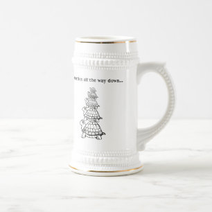 es ist Schildkröten vollständig hinunter Bier Bierglas