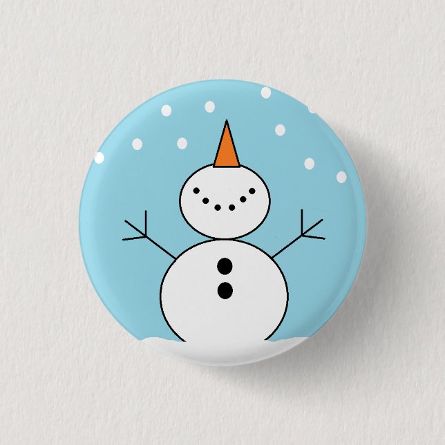 "Es ist schneiender" Schneemann-Knopf Button (Vorderseite)