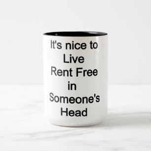 Es ist schön, kostenlos in jemandes Kopf zu leben Zweifarbige Tasse