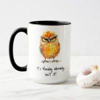 Es ist schon Montag ist es nicht Grumpy-Vogel-Kaff