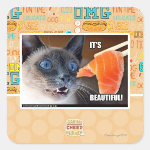 Es ist schön! quadratischer aufkleber