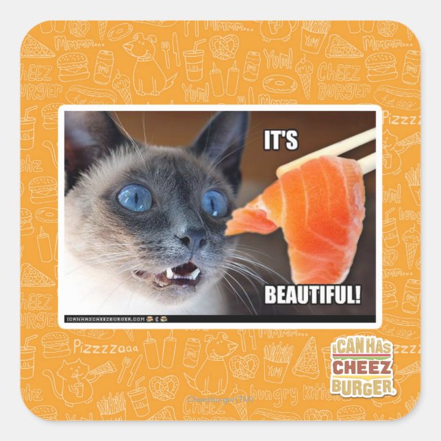 Es ist schön! quadratischer aufkleber (Vorderseite)