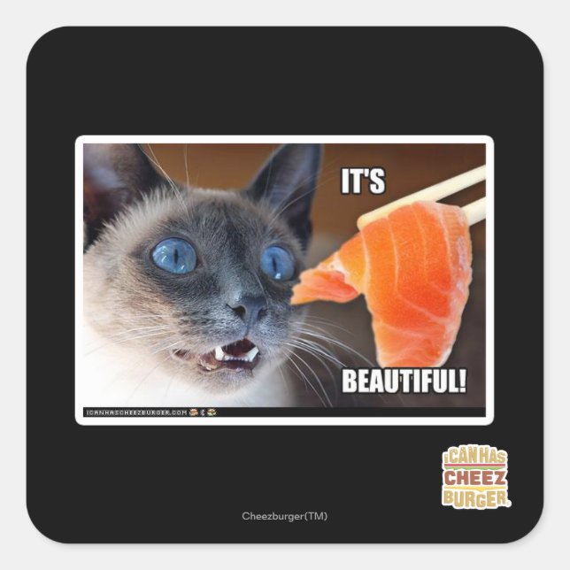 Es ist schön! quadratischer aufkleber (Vorderseite)