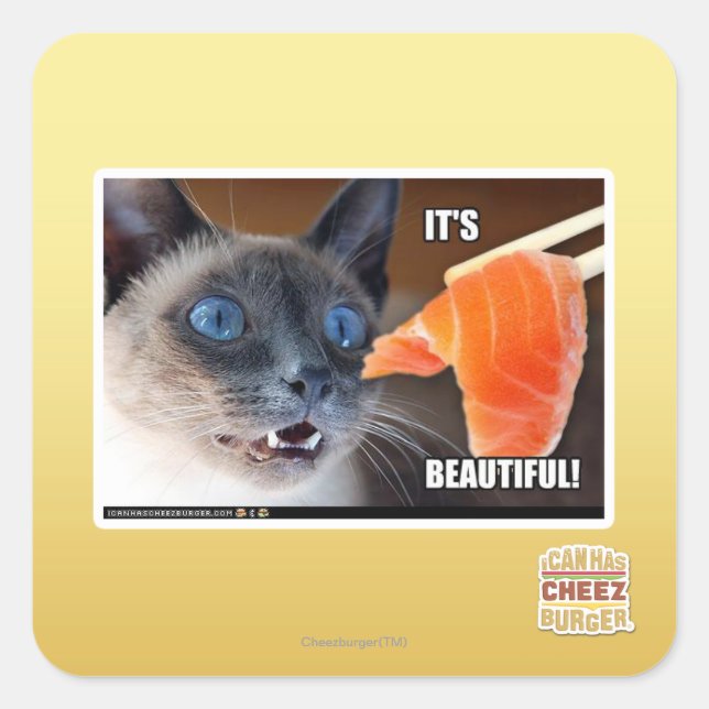 Es ist schön! quadratischer aufkleber (Vorderseite)