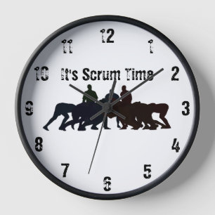 Es ist Scrum-Zeit Wanduhr