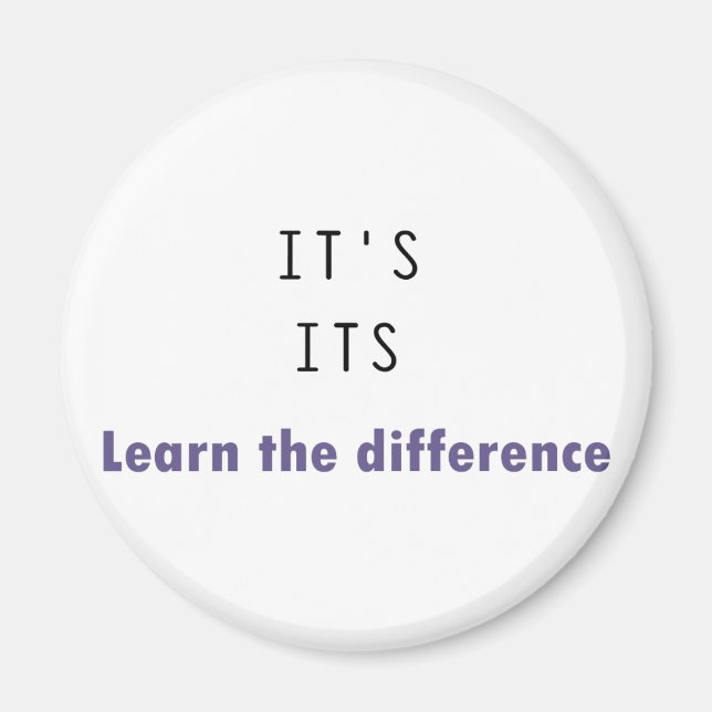 Es ist sein Grammatik Magnet (Vorne)