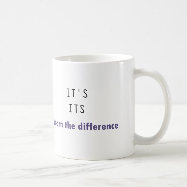 Es ist seine Grammatik Tasse (Rechts)