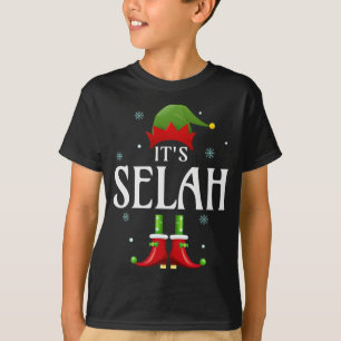 Es ist Selah Elf Funny Personalisiert Name Weihnac T-Shirt