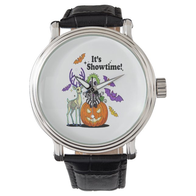 Es ist Showtime Funny Halloween Armbanduhr (Vorderseite)