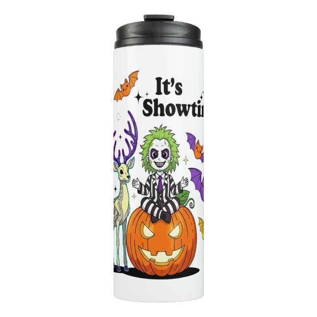 Es ist Showtime Funny Halloween Thermosbecher (Vorderseite)