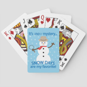 Es ist sNOw Mystery Detektiv Schneemann Blau Spielkarten