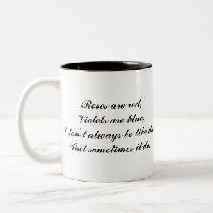 Es ist so, dass manchmal Kaffee-Tasse Zweifarbige Tasse