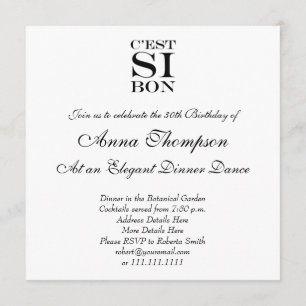 Es ist so gut - C est Si Bon Französisch Einladung