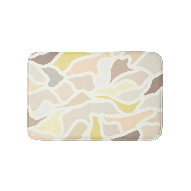 Es ist so ivory geometrisches Abstraktes Muster Badematte (Vorderseite)