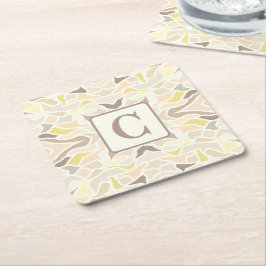 Es ist so ivory geometrisches Abstraktes Muster Rechteckiger Pappuntersetzer