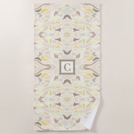 Es ist so ivory geometrisches Abstraktes Muster Strandtuch