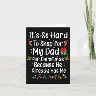 Es ist so schwer für meinen Vater Weihnachten einz Karte