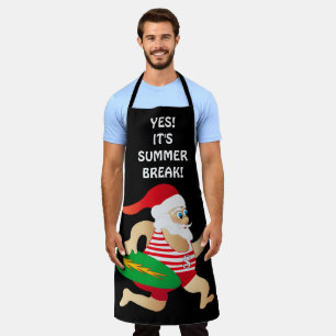 Es ist Sommerferien Santa Surfen Vintage-Badeanzug Schürze