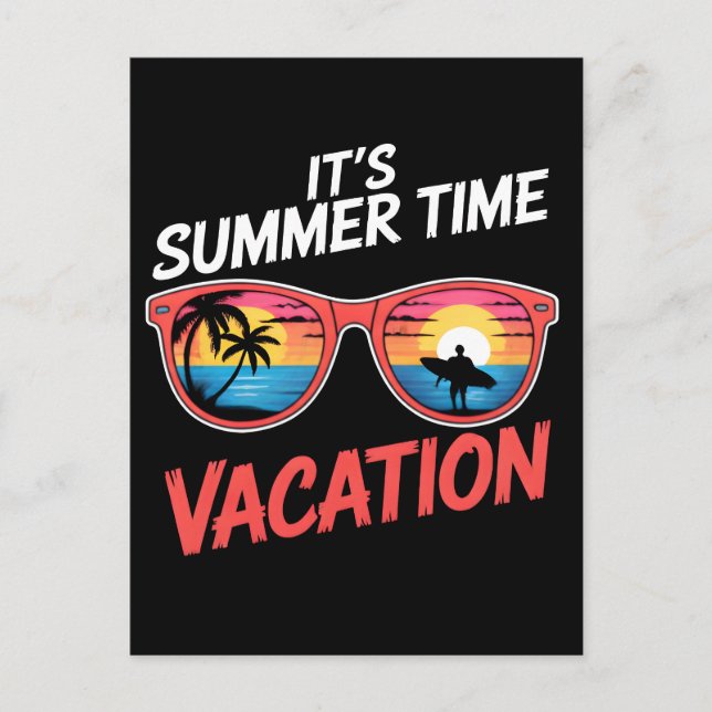 Es ist Sommerferien-Stimmung Postkarte (Vorderseite)