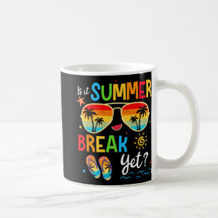 Es ist Sommerpause, aber glücklich letzten Tag der Kaffeetasse