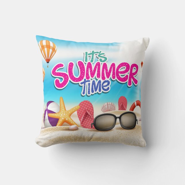 Es ist Sommerzeit Pillow Kissen (Vorderseite)