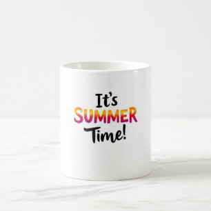 Es ist Sommerzeit Regenbogen-Typografie-Tasse Kaffeetasse