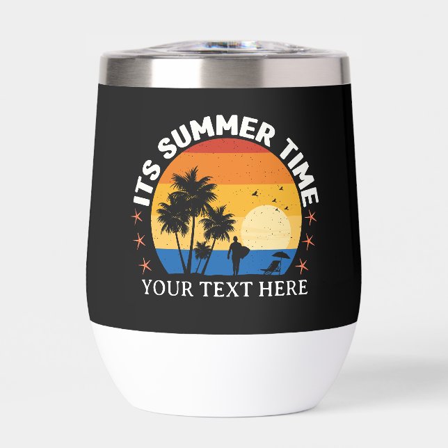 Es ist Sommerzeit Tropical Sunset Design (Vorderseite)