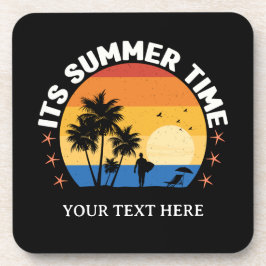 Es ist Sommerzeit Tropical Sunset Design Getränkeuntersetzer