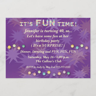 Es ist SPASS Zeit - Geburtstags-Einladung Einladung