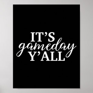 Es ist Spieltag, Leute! Football, Baseball, Basket Poster