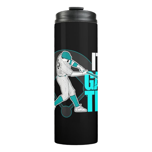 Es ist Spielzeit - Baseball Thermosbecher (Vorderseite)