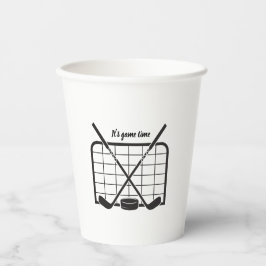 Es ist Spielzeit Hockey Pappbecher