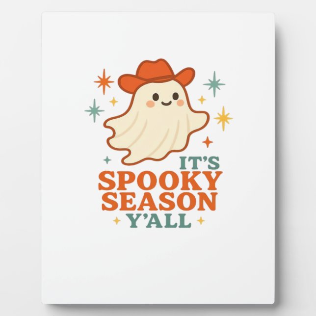 Es ist Spooky Season Y’all Cowboy Boo Fotoplatte (Vorderseite)