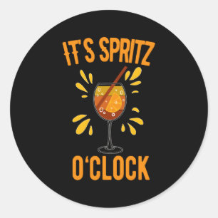 Es ist Spritz O'Clock Aperol Spritz Fan Sommer Alc Runder Aufkleber