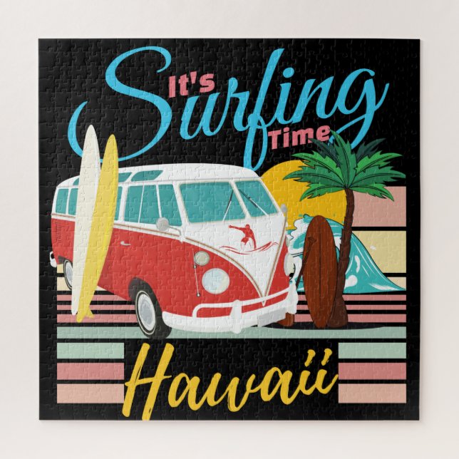 Es ist Surfen Time Hawaii - Summer Beach Vibes Puzzle (Vertikal)